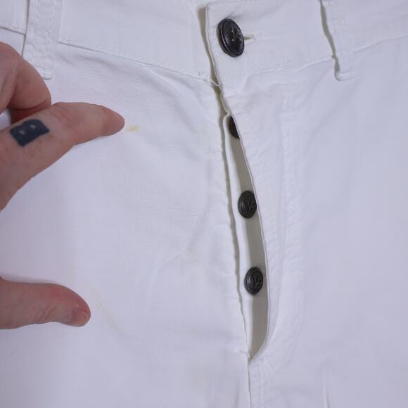 ISAIA Napoli Straight Jean White Mid Rise Cotton Stretch Casual Men's 54 / US 38 - Picture 4 of 12